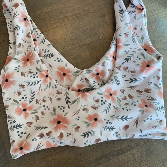 Imagine Perry Tie-Front Swimsuit Top in Blooming Peach - Picture 4 of 5